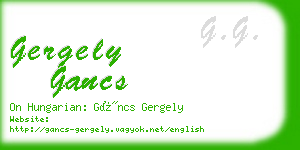 gergely gancs business card